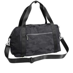 Athleta Blue and Black Camo Gym Duffle Bag